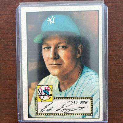 1952 Topps Baseball Card. Ed Lopat #57