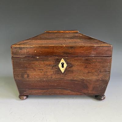 Antique Regency Rosewood Tea Caddy
