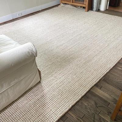 Large Pottery Barn Chunky Wool Jute Rug 