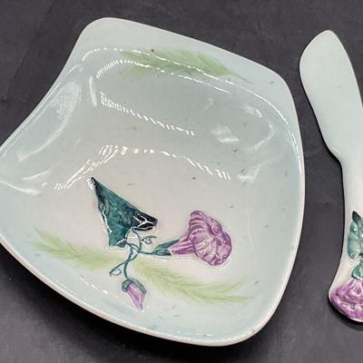 Vintage Carlton Ware Ceramic Dish & Spoon
