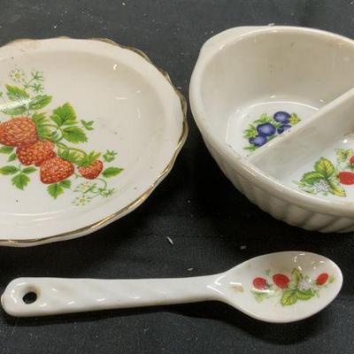ARGYLE Prc Trinket Dish & Divided Cond Dsh & Spoon
