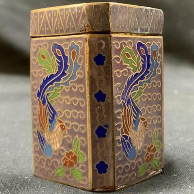 Vintage Chinese Bird Trinket Box
