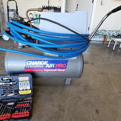 INGERSOLL-RAND CHARGE AIR 3/4 HP AIR COMPRESSOR AND MORE