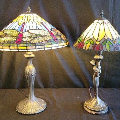 ATTRACTIVE PAIR OF TIFFANY STYLE LAMPS