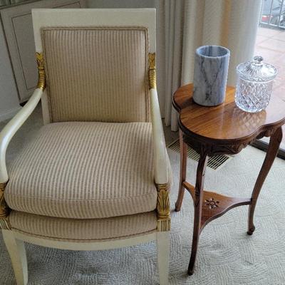 PRETTY SIDE CHAIR AND TABLE 