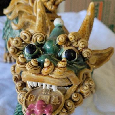 CHINESE POTTERY ART FOO DOG