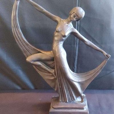 SIGNED ART DECO DANCING LADY