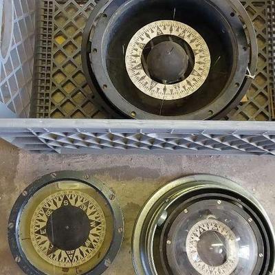 COLLECTION OF VINTAGE WWII ERA NAVY COMPASSES