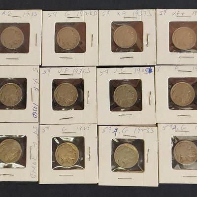 SEVENTEEN BUFFALO NICKELS