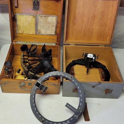 C. PLATH SEXTANT, THE LIONEL CORP. BEARING CIRCLE, AND NORTHWEST INSTRUMENTS AZIMUTH MIRROR