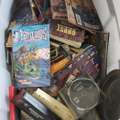 MYSTERY LOT (COMIC BOOKS, GAMES)
