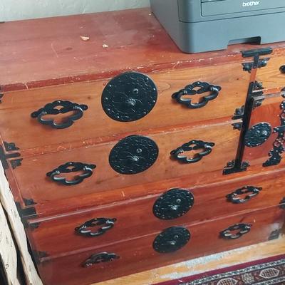 ANTIQUE MATSUMOTO TANSU (CHEST OF DRAWERS) KEYAKI