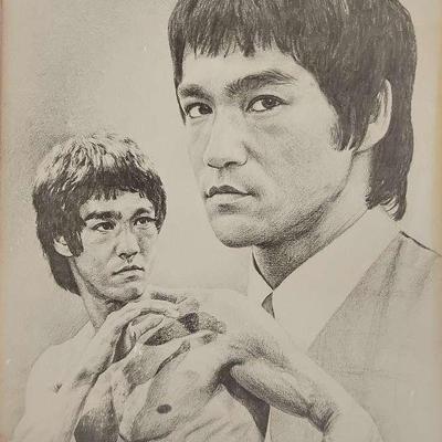 BRUCE LEE PENCIL SKETCH BY PENNY ALEXANDER 