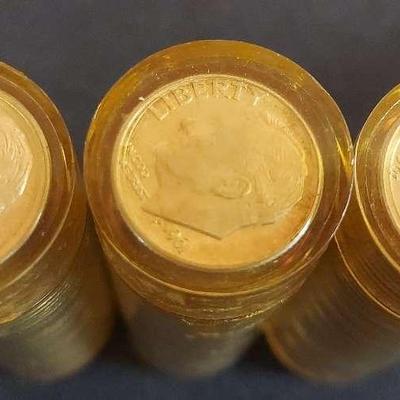 ROLLED UP 1961 SILVER DIMES
