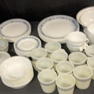 Vintage  Correll old town pattern set of dishes, 