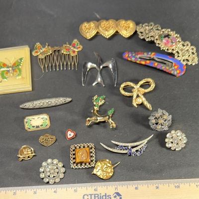 Vintage And Antique brooches, Pins, And Hair Clips