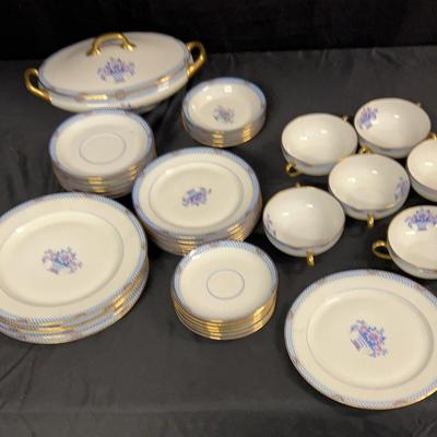 Antique Dishes Made In France; Old Abby Limoges with Gold rim