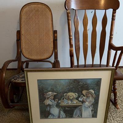 2 Rocking Chairs And A Painting 