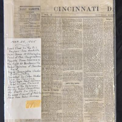 1865 Cincinnati Daily Gazette