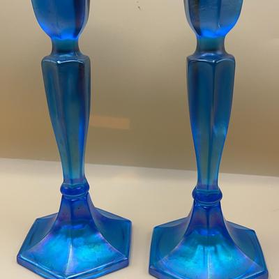 Fenton Art Glass Candle Holders 