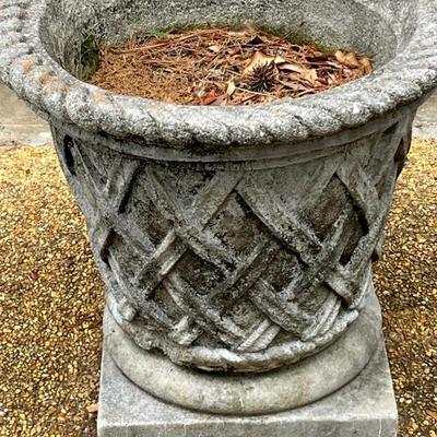 Stone Lattice Urn