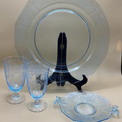 Fostoria Versailles Azure Serving Pieces  