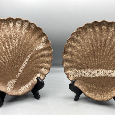 Set Of 2 Shell Plates By Peter’s Pottery 