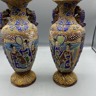 Vintage Japanese Moriage Vases