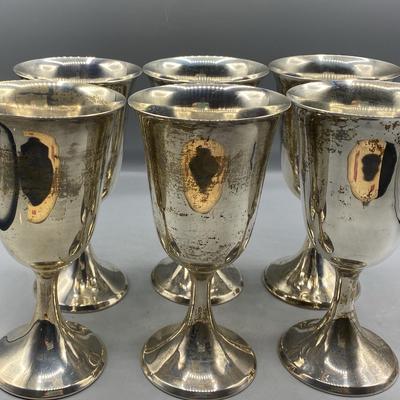 Unbranded Sterling Silver Goblets 
