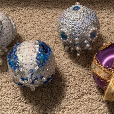 Vintage Sequin Pushpin Ornaments 