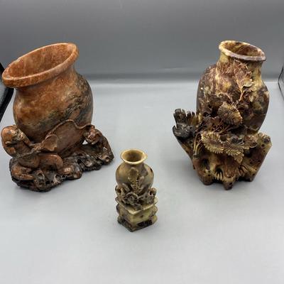 Chinese Soapstone Vases 
