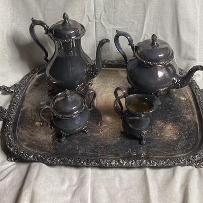 Silver Plated Tea Set “Du Barry Floral Design” 