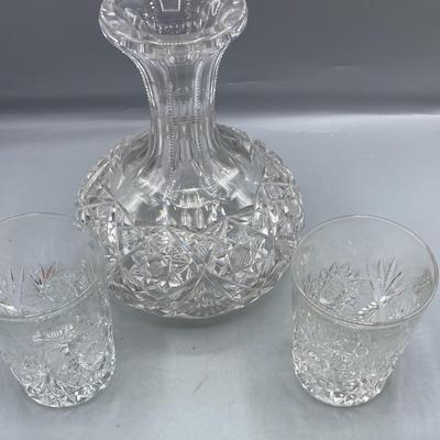 Vintage Decanter And Whiskey Glasses 