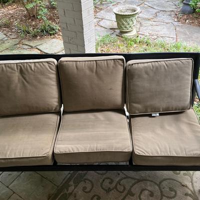 Black Cast Aluminium Patio Couch  
