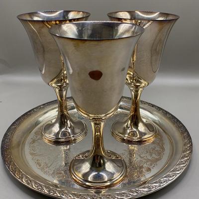 Gorham Silver Plated Goblets and More