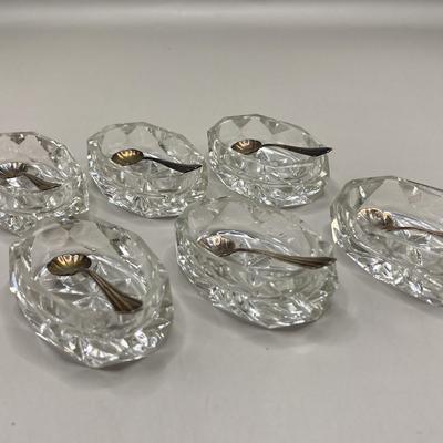 Vintage  Salt Cellars With Spoons