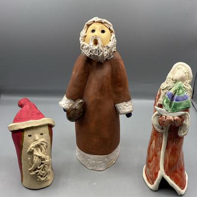Mudpie And Midnite Pottery Santa’s And Unnamed Santa 