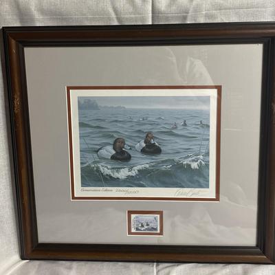 1990 Ducks Unlimted Stamp Signed Painted 