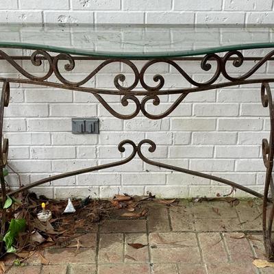 Wrought Iron Entry Table 
