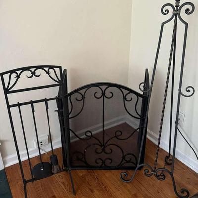 Fireplace Set With Screen And More 