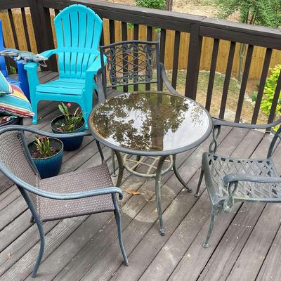 Small Wrought Iron Table & Chairs