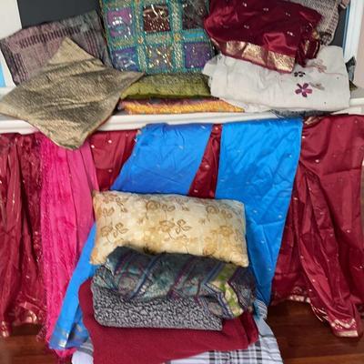 Many Asian-Style Pillow Covers/Bed Throws