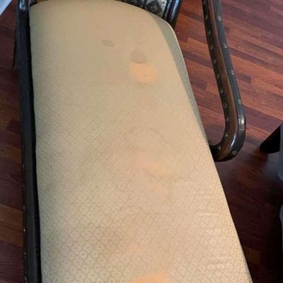 Asian Inspired  Upholstered Chaise Lounge