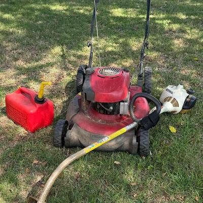 Craftsman Mower, STIHL Weed Eater And A Gas Can 