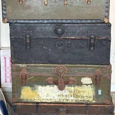 Vintage Wooden Chests 