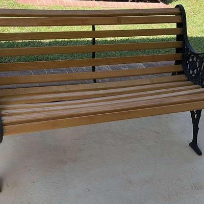 Beautiful  Wood And Metal Bench