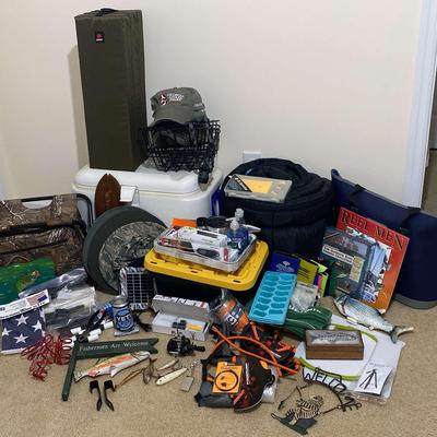 Cooler By Igloo, Sleeping Bag, & Sniper Fishing Mat By Cygnet