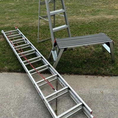 All American Ladder, 5ft Metal Ladder And Platform Ladder 