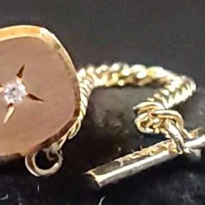 14K Diamond Pin Made In Holland