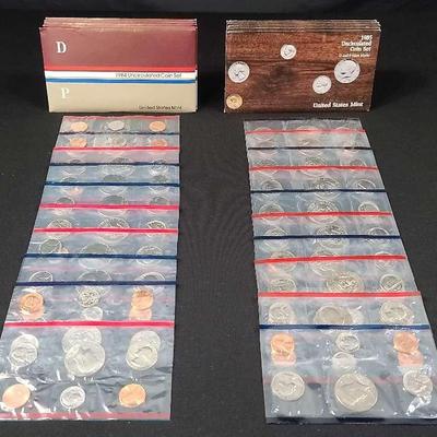 1984 & 1985 United States Mint Uncirculated Coin Sets 